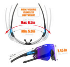Rt100 Wrap Around Frameless Cycling Triathlon Volleyball Blue Sunglasses Women Men