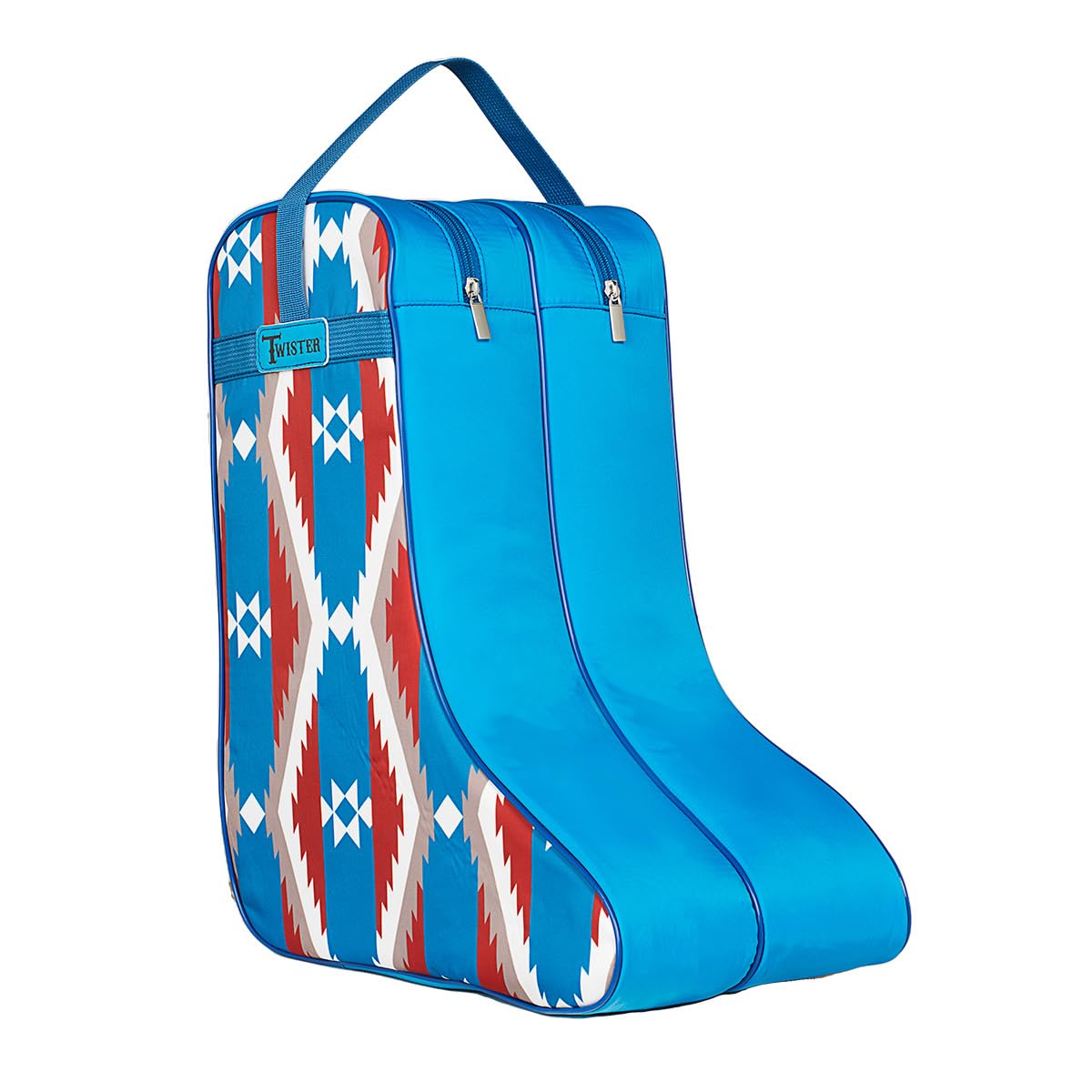 M&F Western Products TWISTER Boot Bag with Vibrant Side Panel Design, Durable Footwear Carrier with Nylon Handles and Gussets, S