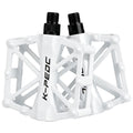 boruizhen Aluminium CNC Bike Pedals 9/16, Lightweight Mountain Road Bike Pedal with 16 Anti-Skid Pins Bicycle Pedals for MTB BMX