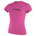 ONeill Womens Basic Skins Upf 50+ Short Sleeve Sun Shirt, Fox Pink, X-Large