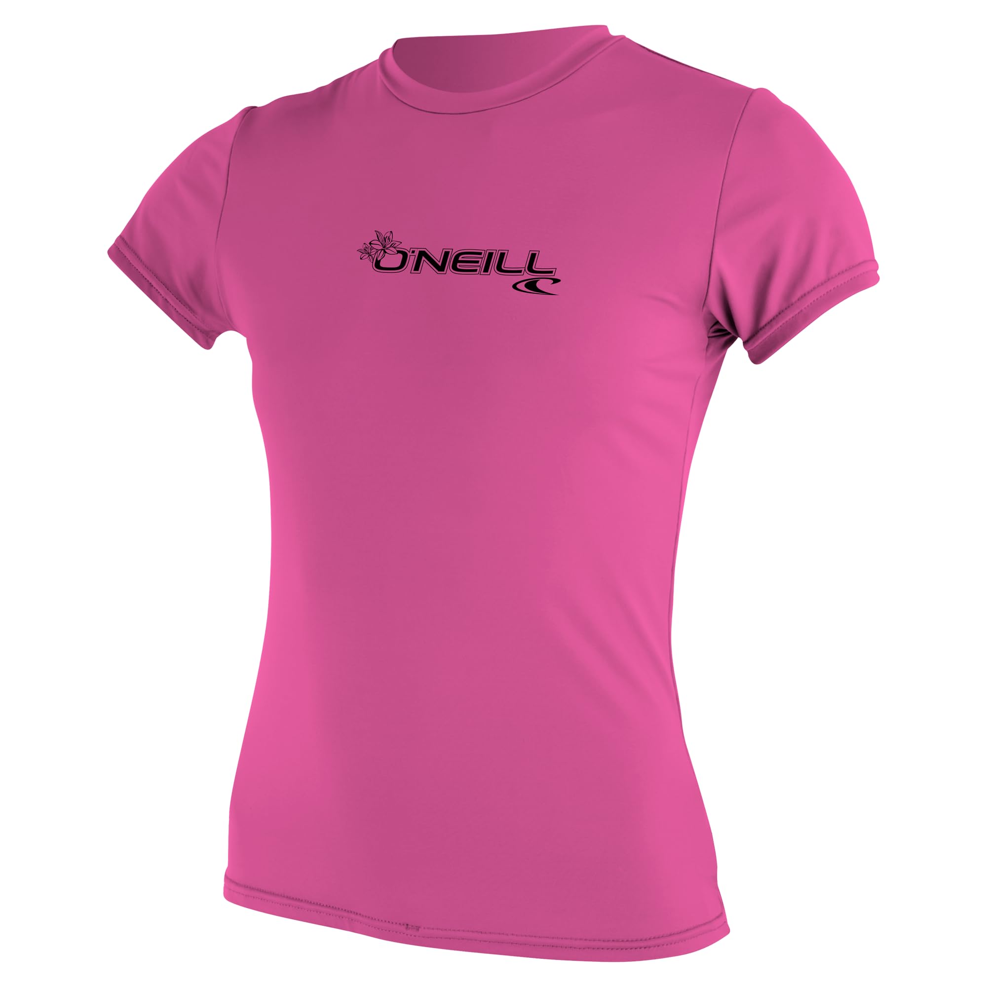 ONeill Womens Basic Skins Upf 50+ Short Sleeve Sun Shirt, Fox Pink, X-Large