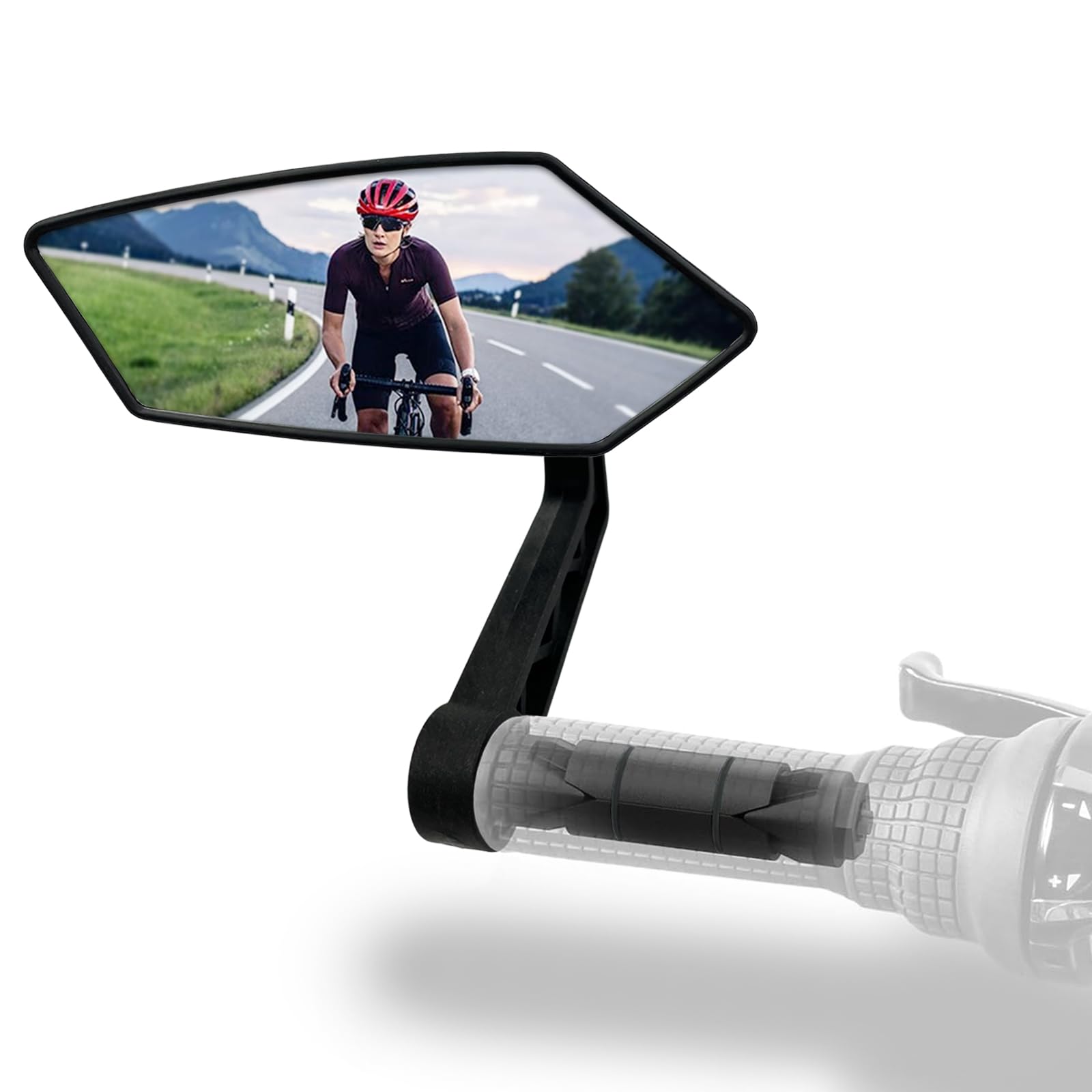 Homieway Bike Mirror, HD Glass Bicycle Mirrors for Handlebar Mount, Adjustable Bar End Bike Rear View Mirror, Scratch Resistant 