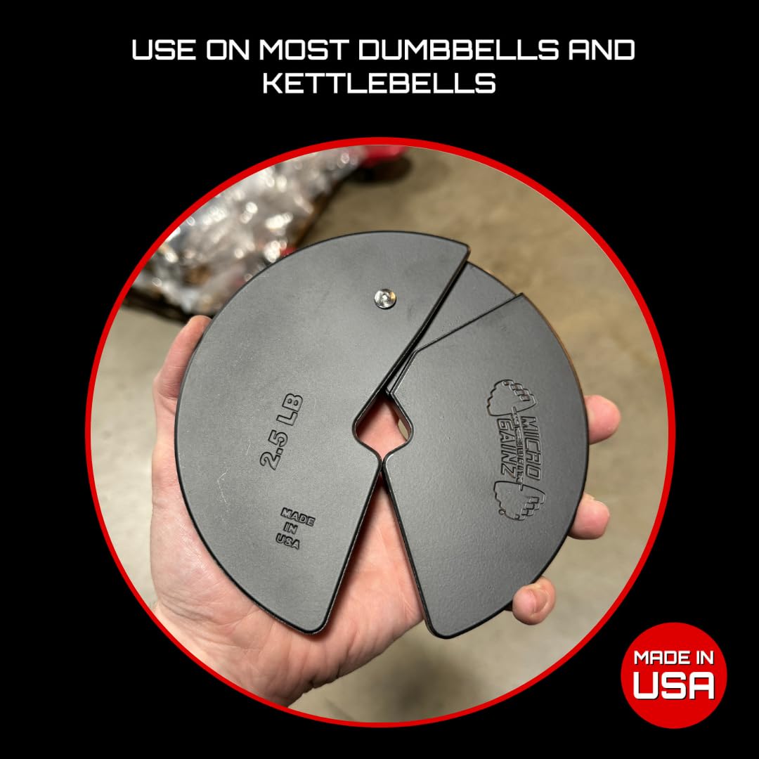 Micro Gainz Dumbbell Fractional 2.5 Lb Weight Plate, Ideal For Micro Loading, Choose 2 Or 4 Piece Fractional Weight Plates, Desi