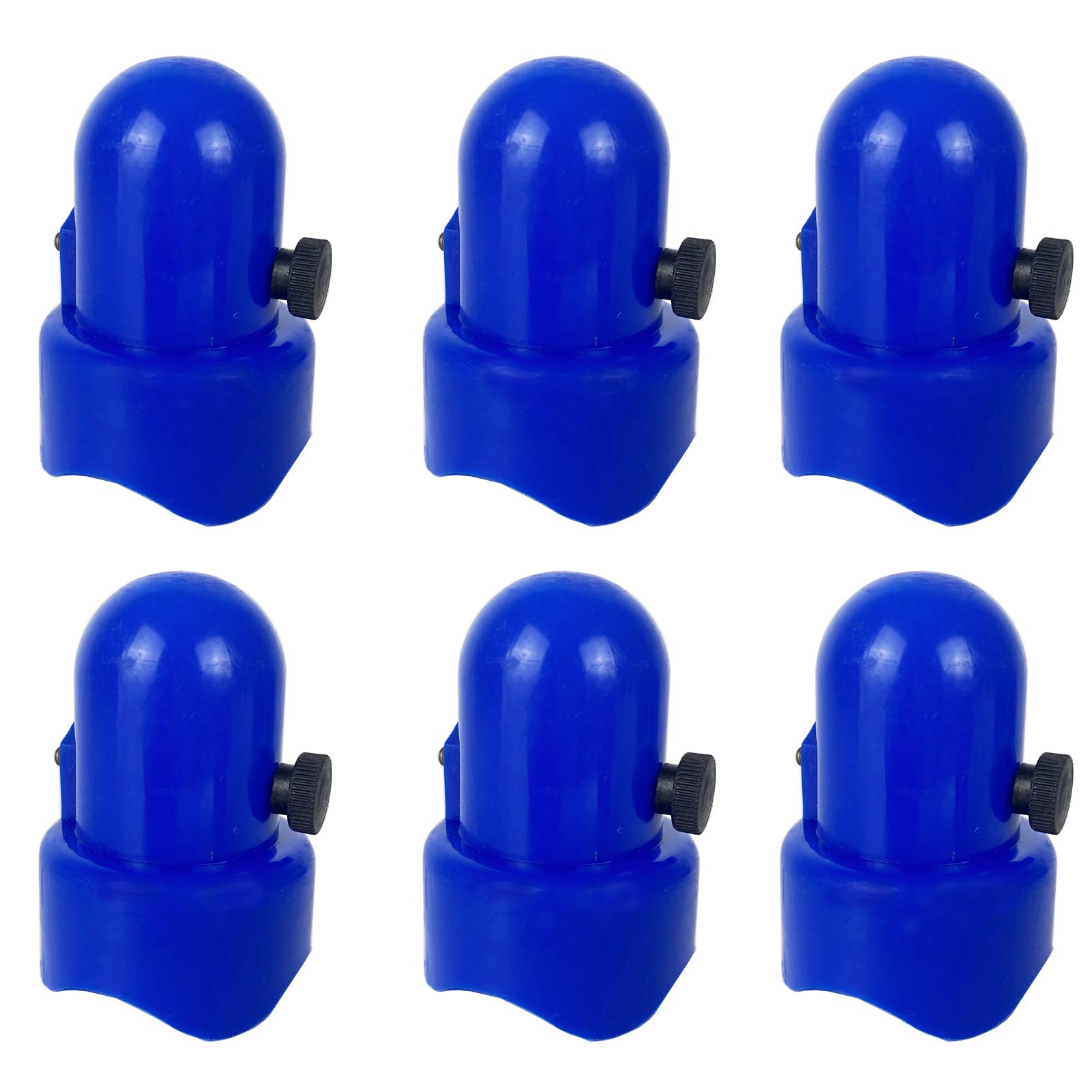 Mssviging Large Trampoline Enclosure Pole Caps With Screw-In Bolts, Only Fit For Pole 1.5 Inch Diameter, 6 Piece, Blue