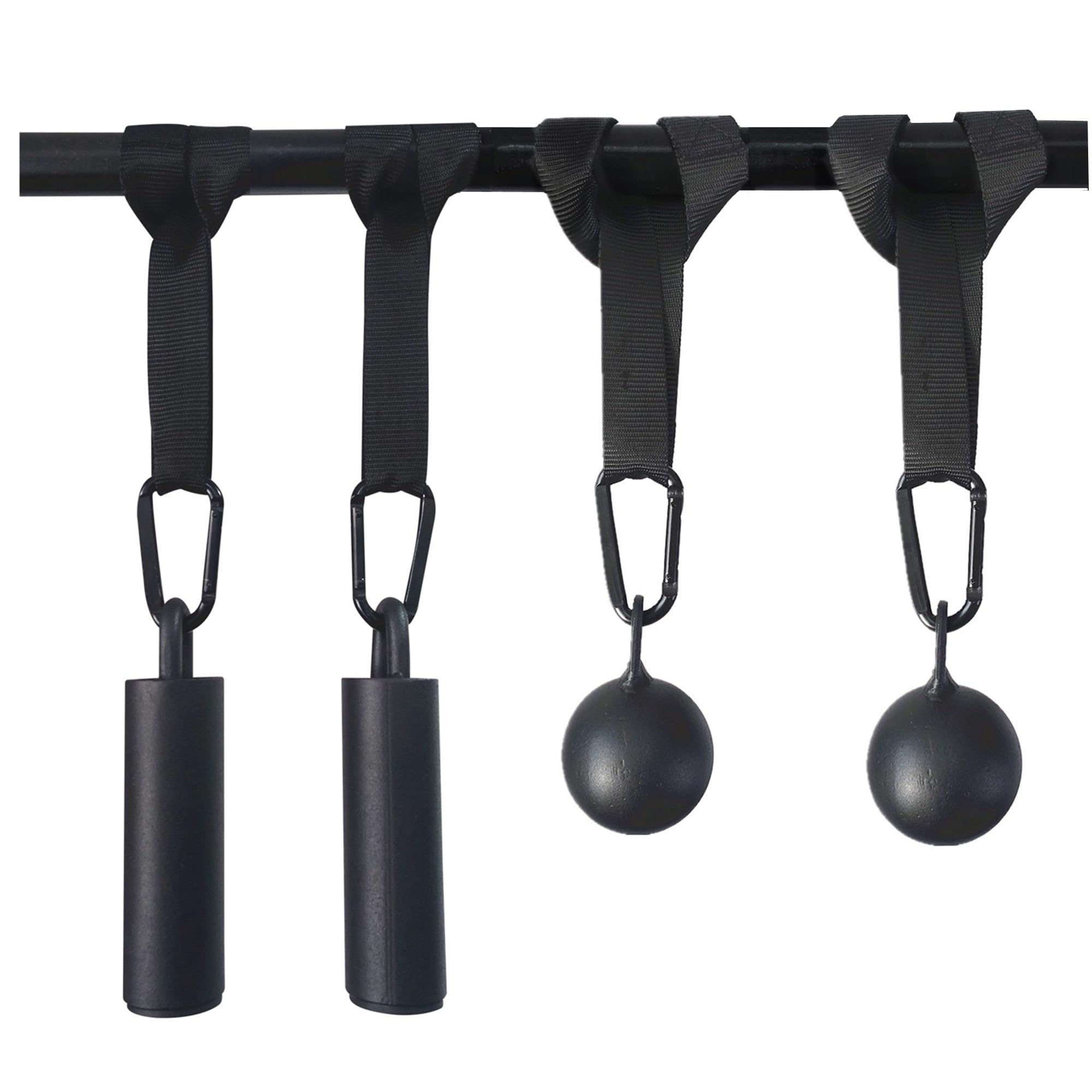 Lights Mountain Steel Cannonball Pull Up Grips Rock Climbing Holds Set Pull Up Ball Hold Grips with Hanging Strap Strong Carabin