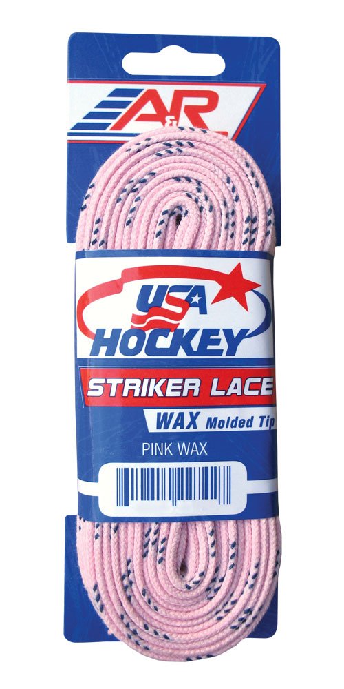 A&R Sports Usa Waxed Hockey Laces, 108-Inch, Pink