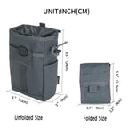Excellent Elite Spanker Molle Dump Pouch Drawstring Magazine Utility Pouch Folding Dump Pouch Waist Bag(Grey)