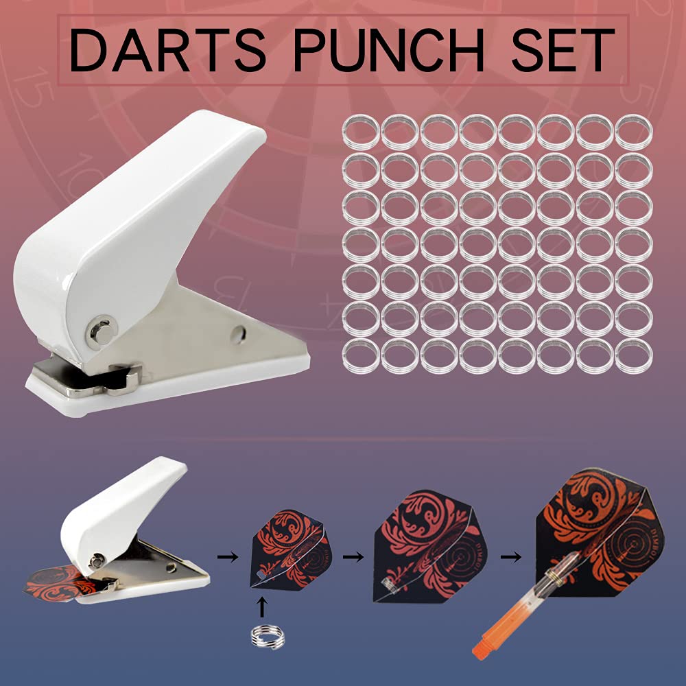 Dart Accessory Kit For Soft Tip And Steel Tip With Dart Rubber O Ring, Dart Sharpener, Dart Wrench Tool, Shaft And Dart Point Re