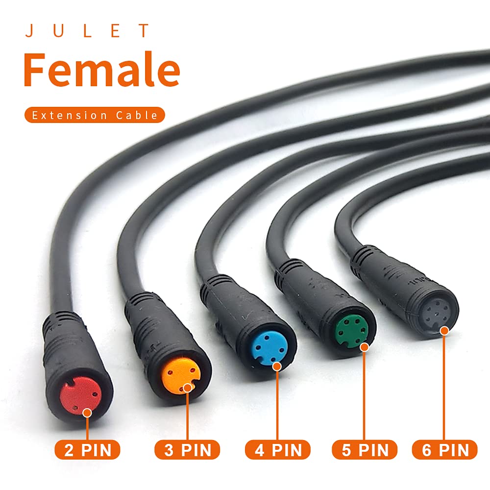 Yunny Brand Hudamzky Ebike Cable Extension Julet Female Male 2 3 4 5 6 Pin Ebike Extension Connector Waterproof Plug For Electri