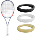 Babolat Pure Strike 100 16x19 4th Gen Tennis Racquet (Carbon Grey) - Strung with 16g Syn Gut at Mid-Range Tension (Black String,