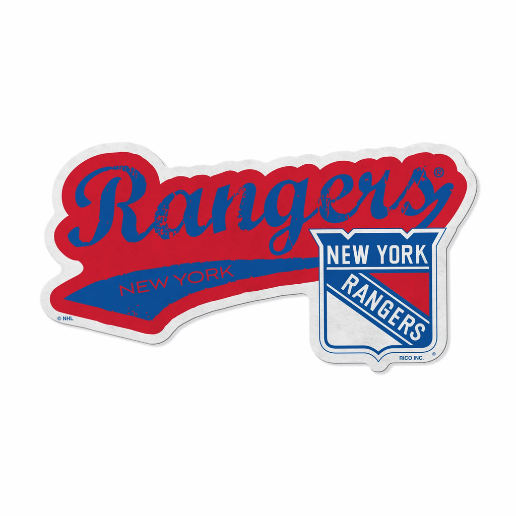 Rico Industries Nhl New York Rangers Distressed Shape Cut Pennant - Home And Living Room D  Cor - Soft Felt Ez To Hang