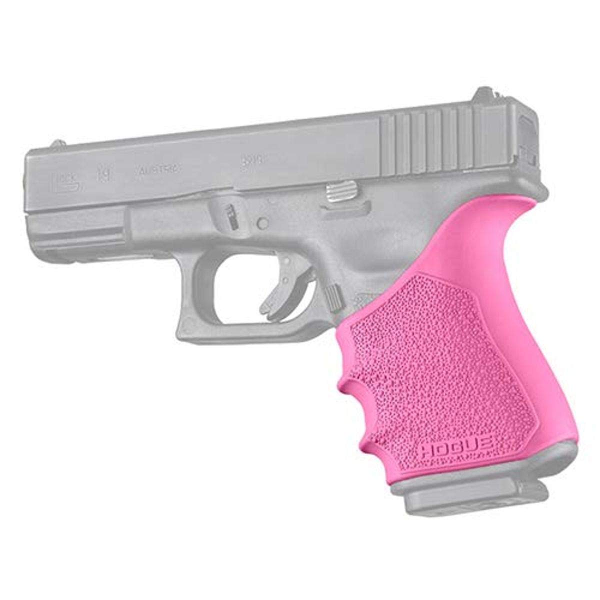 Hogue Handall Beavertail Rubber Grip Sleeve For Glock 19, 23, 32, 38 (Gen 3-4), Pink - 17047