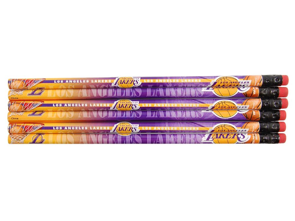 Wincraft NBA Los Angeles Lakers Pencil (6 Pack), Black