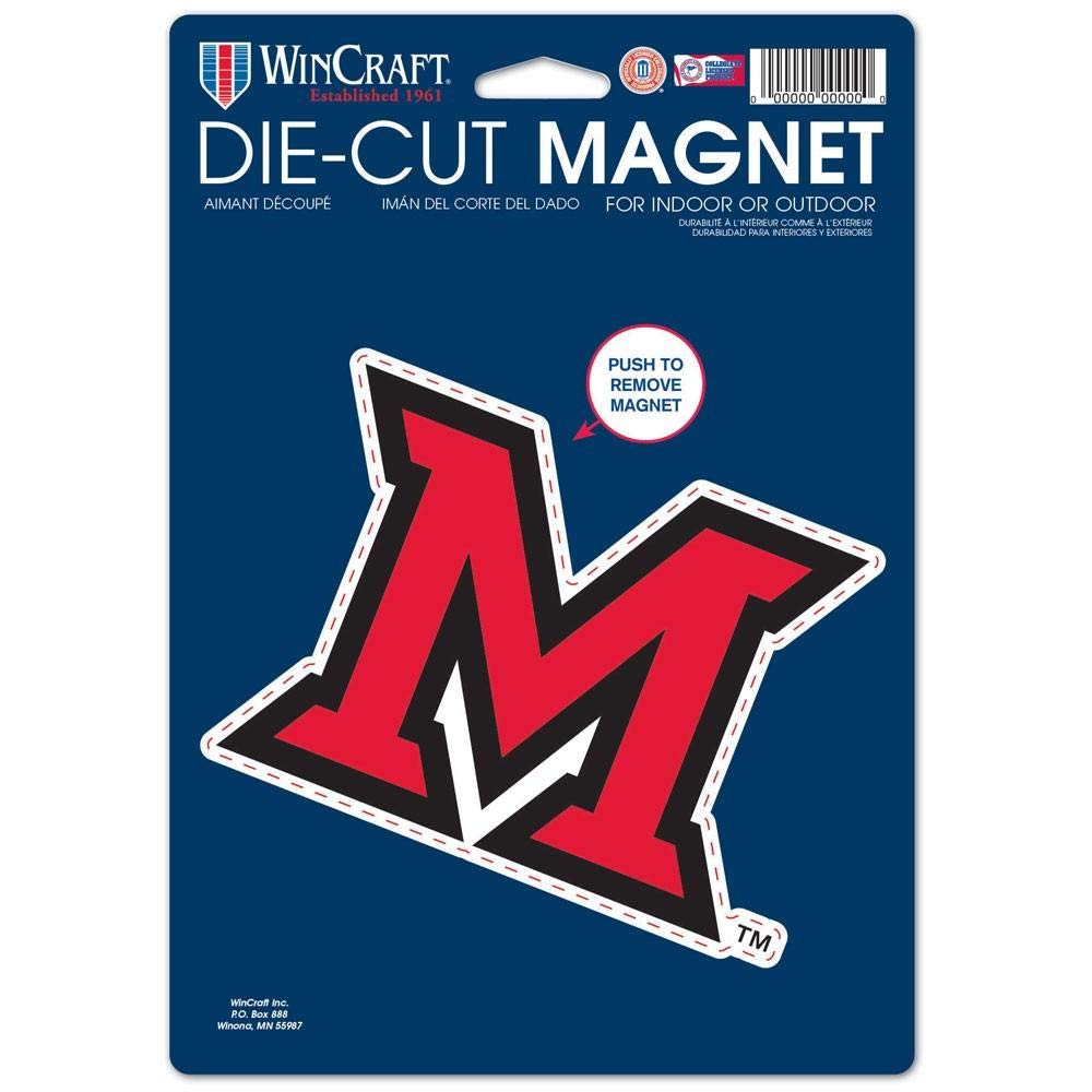 Wincraft Ncaa University Of Miami-Ohio Die Cut Logo Magnet, 6.25'' X 9''