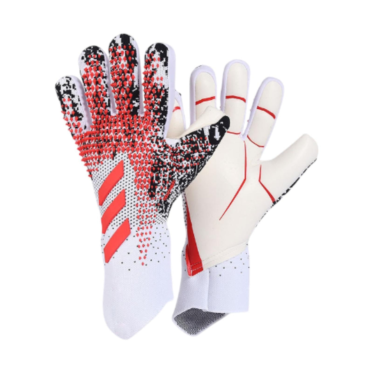 Ujeavette Soccer Goalie Gloves Anti Slip Hand Protector Professional Goalkeeper Gloves Size 7 Red And White