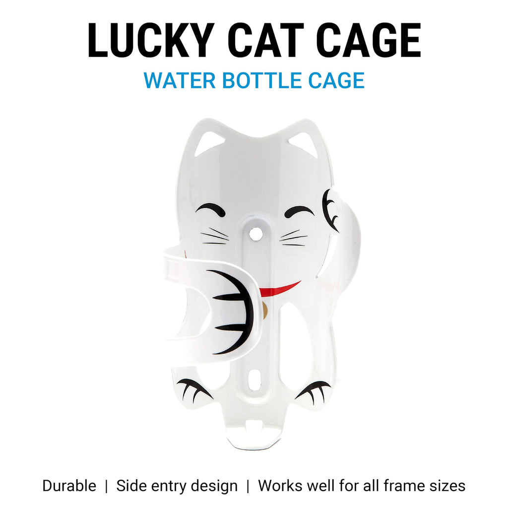 Portland Design Works  Lucky Cat Cage  Bicycle Water Bottle Cage, White