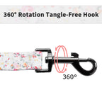 Ihoming Dog Collar And Leash Set For Daily Outdoor Walking Running Training, Floral Sky Design For Small Boys Girls Dogs Cats Pe