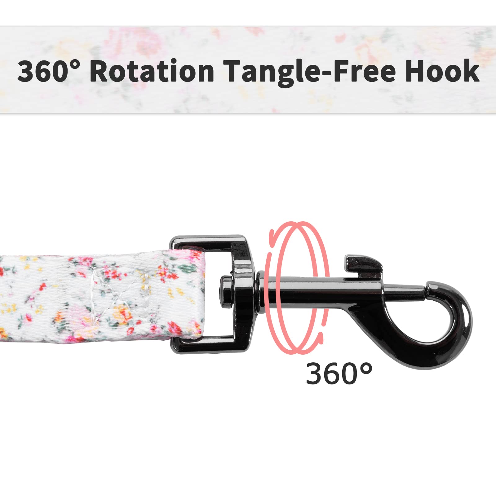 Ihoming Dog Collar And Leash Set For Daily Outdoor Walking Running Training, Floral Sky Design For Small Boys Girls Dogs Cats Pe