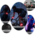 Esonstyle 6 Pcs Red Led Light Up Band Slap Bracelets, Night Safety Wrist Band For Cycling Walking Running Concert Camping Outdoo