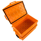 Yakattack Tracpak Orange Combo Kit - 2 Stackable Kayak Storage Boxes With Quick Release Track Mount Base | Kayak Crate System Fo