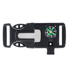 West Coast Paracord Emergency Whistle Buckle With Flint Scraper Compass And Fire Starter For Outdoor Camping Hiking Paracord Bra