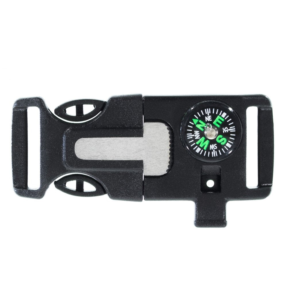 West Coast Paracord Emergency Whistle Buckle With Flint Scraper Compass And Fire Starter For Outdoor Camping Hiking Paracord Bra