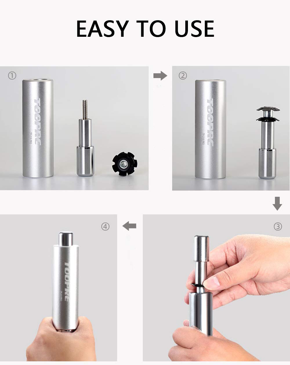 Goldeal Toopre Bicycle Fork Star Nut Setting Installer With 1 Spare Special Screw And 3 Star Nuts (For 7/8'',1'',1-1/8'')