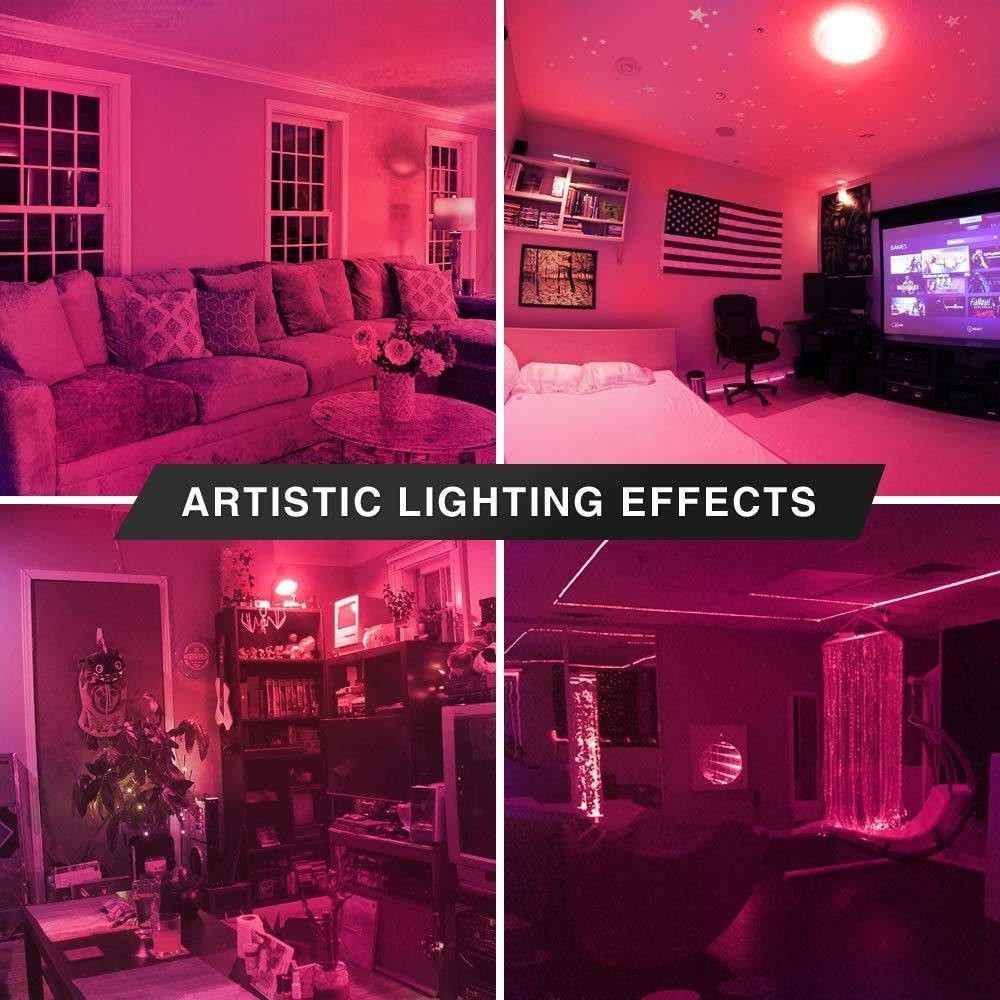 2 Pack Bluex Led Candle Pink Light Bulb - 4W (40Watt Equivalent) - E12 Base Pink Led Pink Bulb, Party Decoration, Porch, Home Li