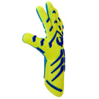 Renegade Gk Apex Xtreme Professional Strapless Goalie Gloves | 4Mm Ext Contact Grip | Neon Yellow & Blue Soccer Goal Keeper Glov