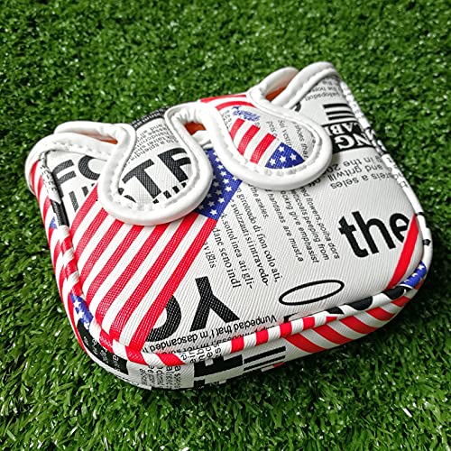 Golf Builder Usa Stars And Stripes 2Ball Magnet Golf Club Square Mallet Putter Head Cover For Center Shafts Putters