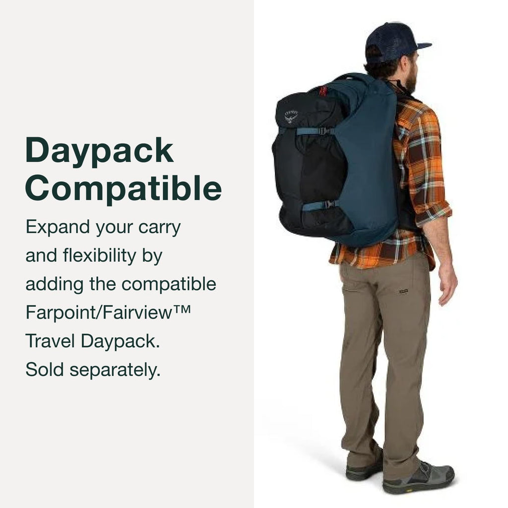 Osprey Farpoint 40L Mens Travel Backpack, Black, One Size