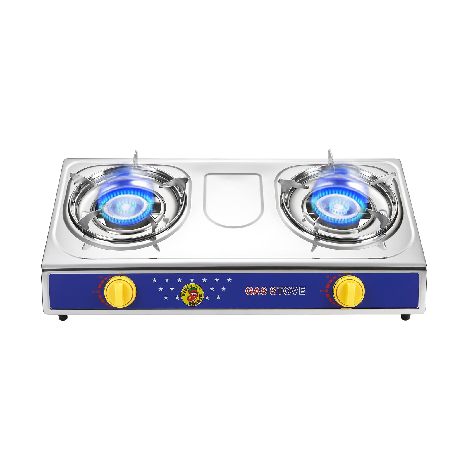 Vivicreate 2 Burner Propane Gas Stove Outdoor Cooking Portable Double Burner Propane Cooktop Burners For Camping Bbq Patio Fryin