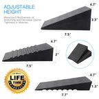 Squat Wedge Block (4Pcs) Adjustable Non-Slip Squat Ramp, Deadlift Wedge, Calf Stretcher, Slant Board, Incline Board Improve Stre