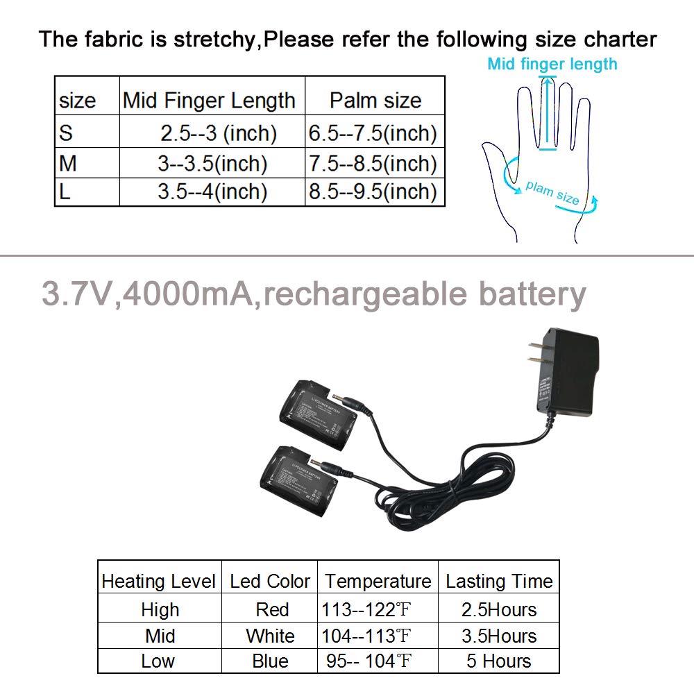 Lpcrilly Rechargeable Heated Gloves For Men And Women, Heated Gloves For Arthritis Hands,Ultrathin Hand Warmer Gloves Screen Tou