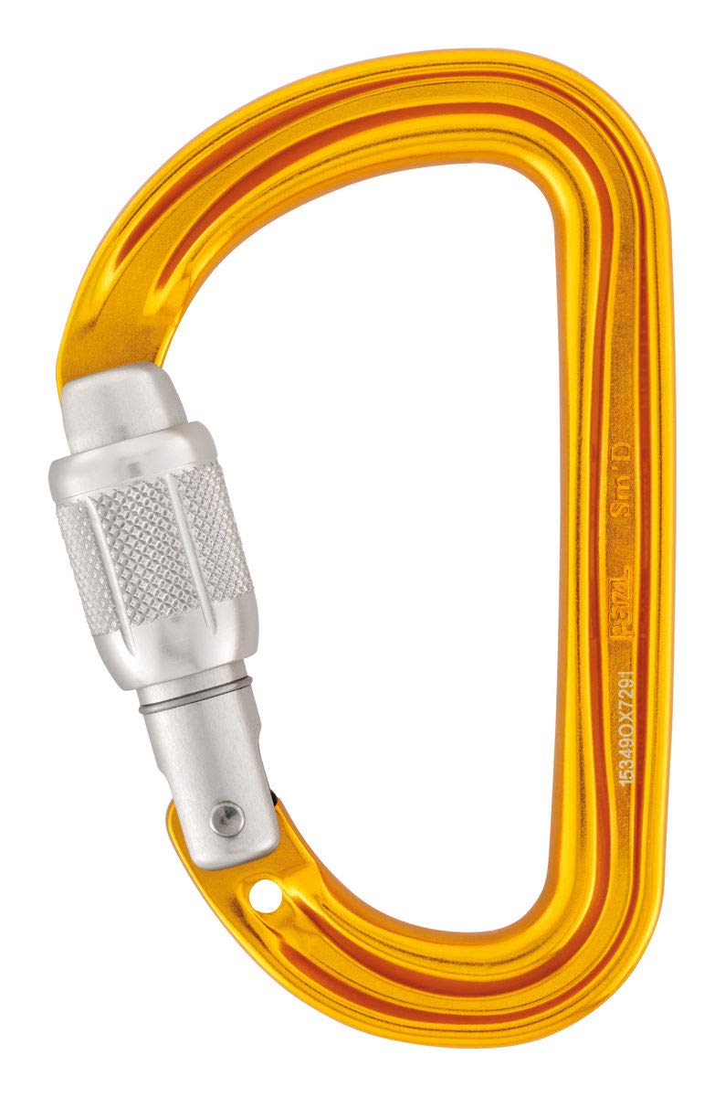 Petzl Sm'D Carabiner - Versatile, Lightweight, Compact, D-Shaped Locking Carabiner For Rock And Ice Climbing - Triact-Lock