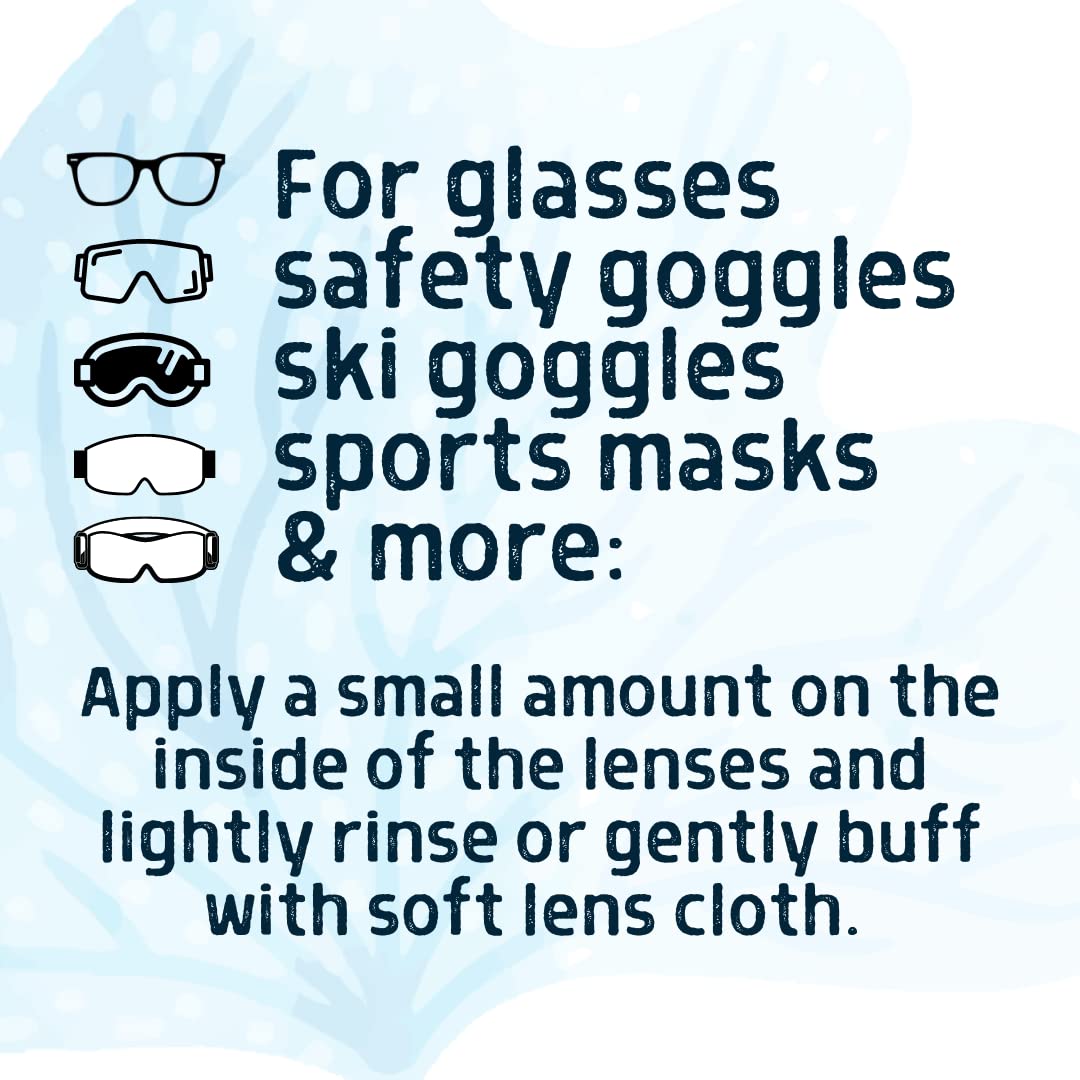 Stream 2 Sea Mask Defog, Reef Friendly Defogger Coating Anti Fog Mask For Glasses, Snorkel Mask, Scuba Divers, Ski Goggles And S