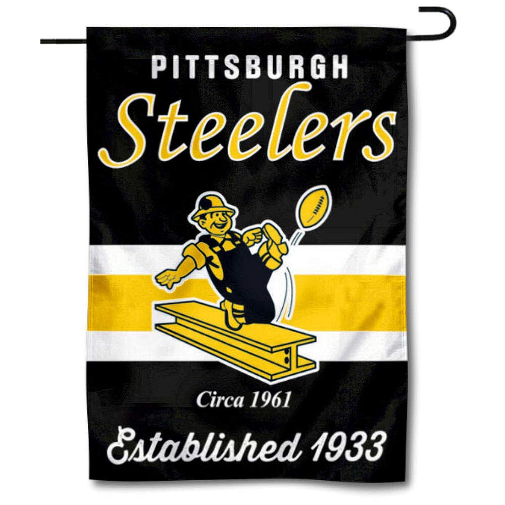 Steelers Throwback Retro Vintage Garden Flag Double Sided Banner