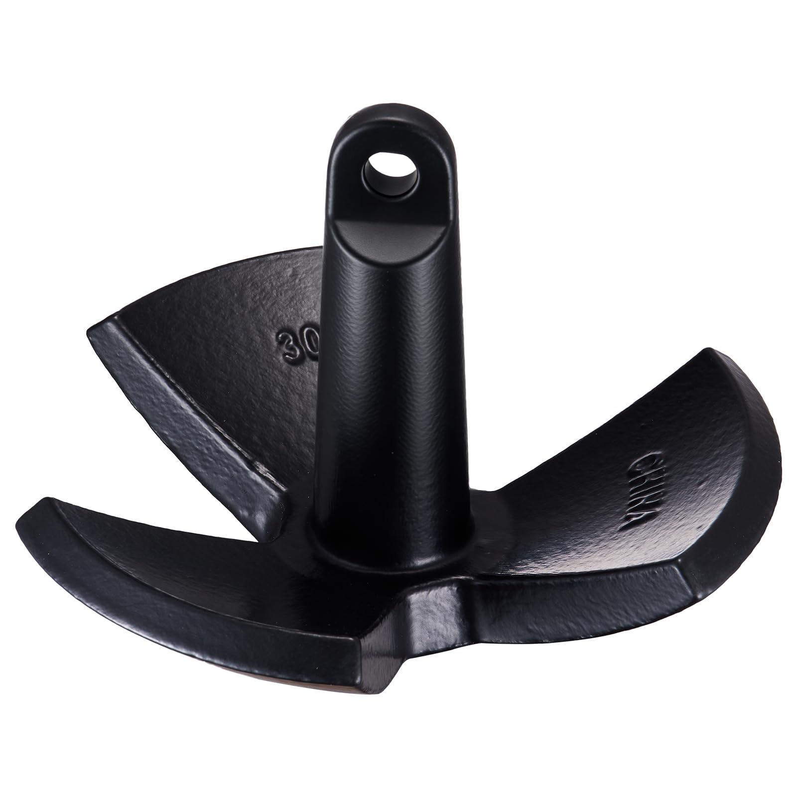 VEVOR River Anchor, 30 LBS Boat Anchor Cast Iron Black Vinyl Coated, Marine Grade Mushroom Anchor for Boats Up to 30 ft, Impress