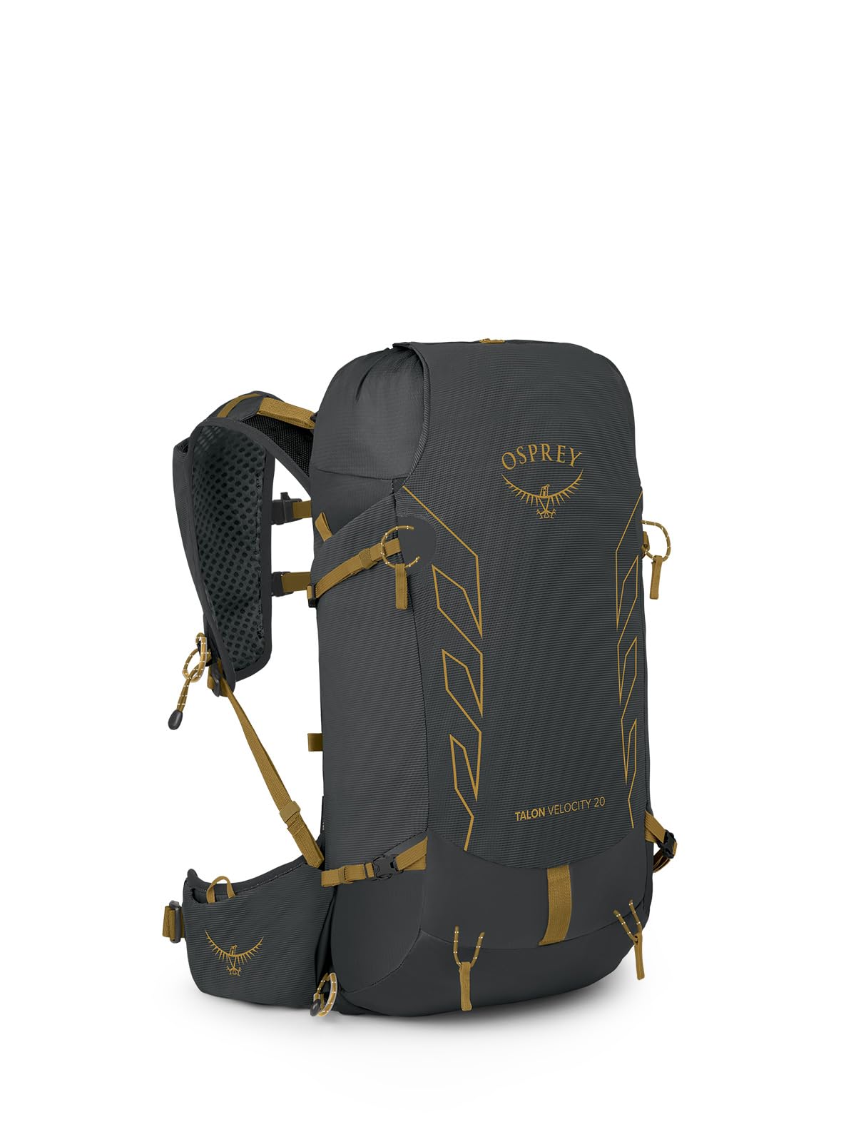 Osprey Talon Velocity 20L Mens Hiking Backpack, Dark Charcoal/Tumbleweed, L/XL