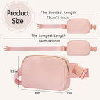 Vorolo Fanny Pack Christmas Gift For Women And Men Crossbody Bag Belt Bag Bum Bag With Adjustable Strap For Sportslight Pink