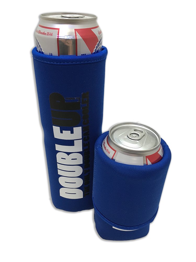 Doubleup 16 Oz Neoprene Can Cooler, Blue, Perfect For Tailgates, Parties, Beach, Boating, Concerts, Camping, Festivals, Gifts