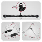 Yes4All Double D Row Handle Cable Attachment - Non Slip Handle & 360    Steel Swivel (Optional) (I - Double D Handle+Triceprope+