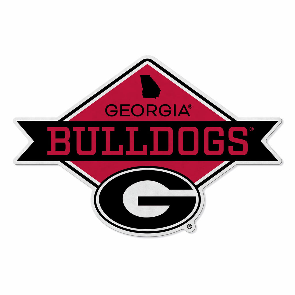 Rico Industries Ncaa Georgia Bulldogs Diamond Shape Cut Pennant - Home And Living Room D  Cor - Soft Felt Ez To Hang