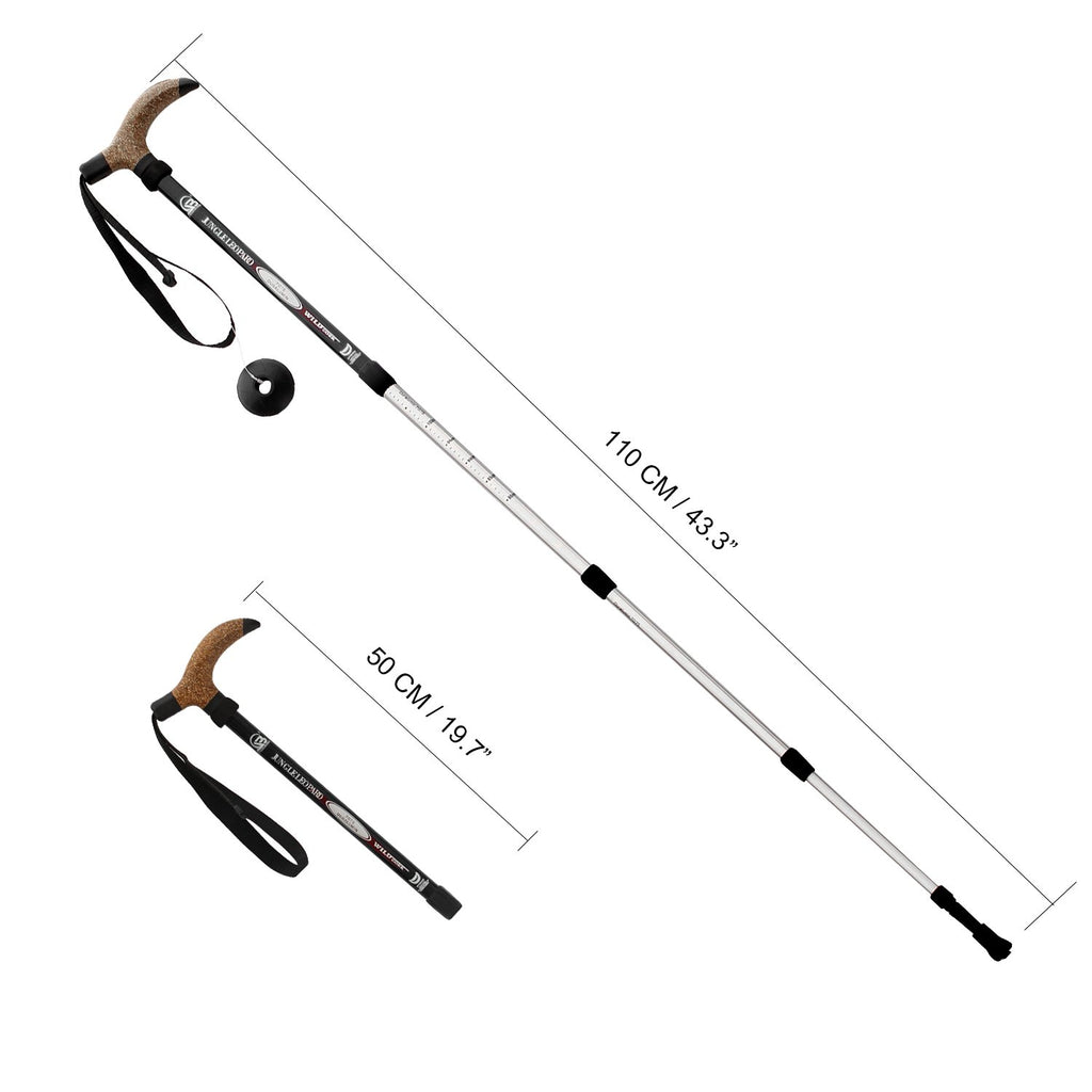 Aluminum Alloy Quick Lock Trekking Pole Anti-Shock Walking Stick Adjustable Cane Crutch For Mountains Trekking Hiking,Ultralight