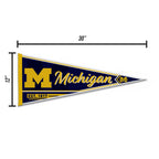 Rico Industries Ncaa Michigan Wolverines Classic 12'' X 30'' Felt Wall D  Cor Pennant - Great For Home/Bed Room/Man Cave D  Cor