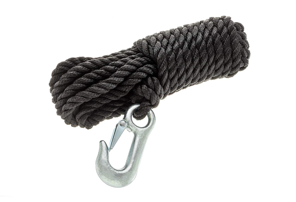 Attwood 11739-2 Poly Winch Rope With Steel Hook (3/8-Inch X 20-Feet)