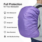 Evotopf Waterproof Backpack Rain Cover With Adjustable Anti Slip Buckle Strap & Sliver Coating Reinforced Inner Layer For Campin