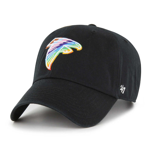 47 Men'S Black Atlanta Falcons Team Pride Clean Up Adjustable Hat