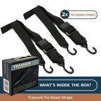 Seamander [Boat] Tie Down Transom [Strap] S - Marine Grade Heavy Duty 2'' X 4Ft Adjustable For Trailing - [Boat] [Trailer] Acces