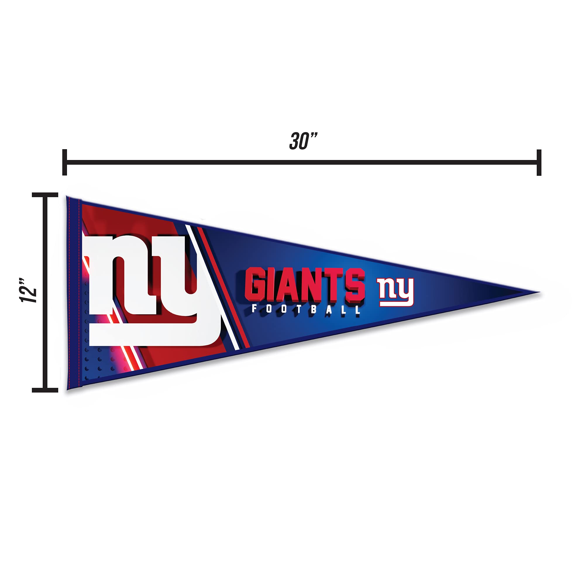Rico Industries Nfl Football New York Giants Primary 12'' X 30'' Felt Wall D  Cor Pennant - Great For Home/Bed Room/Man Cave D